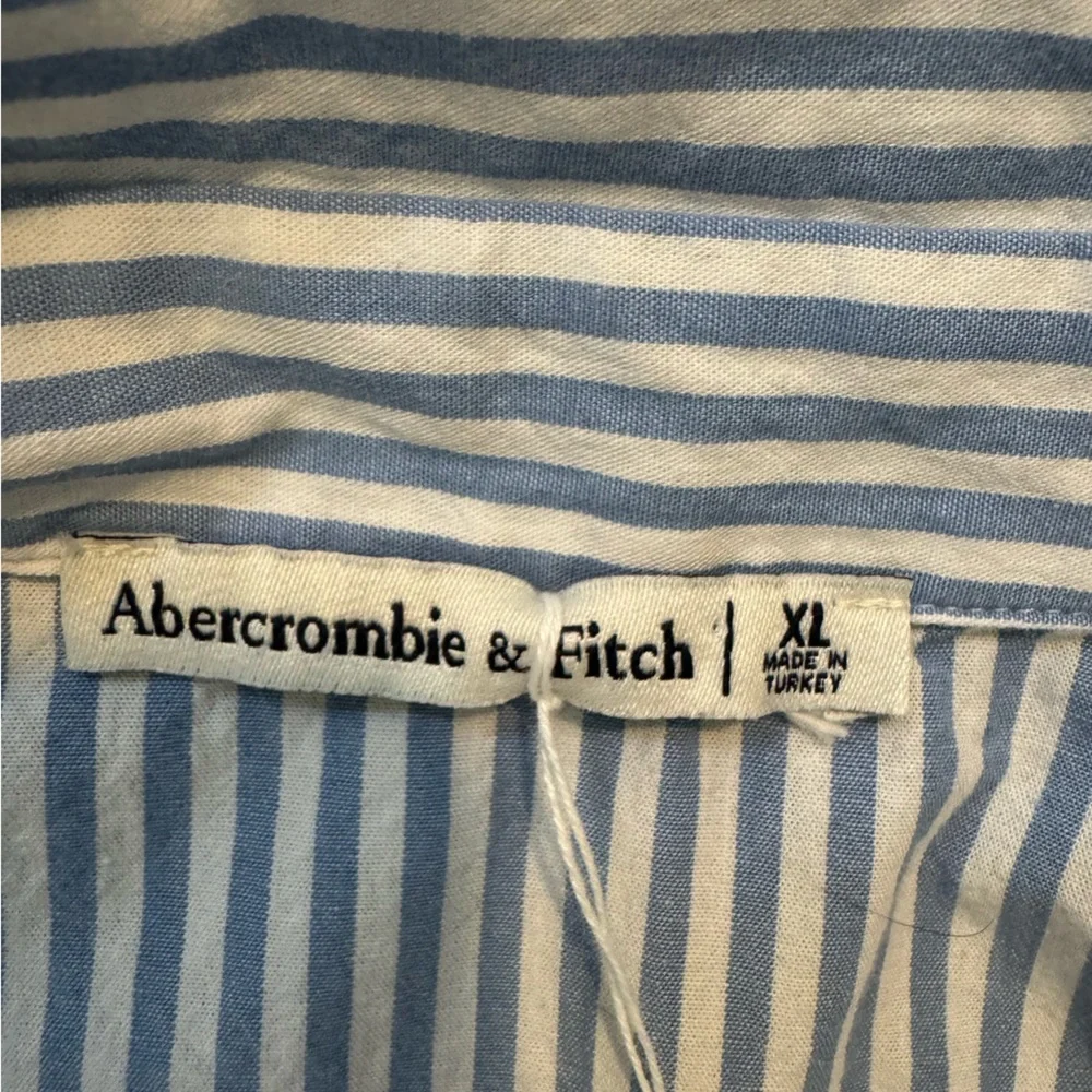 Abercrombie & Fitch Striped Pleated Button-Down Shirt Dress Size XL - Picture 5 of 6